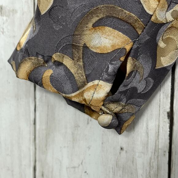 Maggy London Jeannene Booher Silk Long Sleeve Ruffle Fancy 80s Vintage Dress 10 - Picture 5 of 12